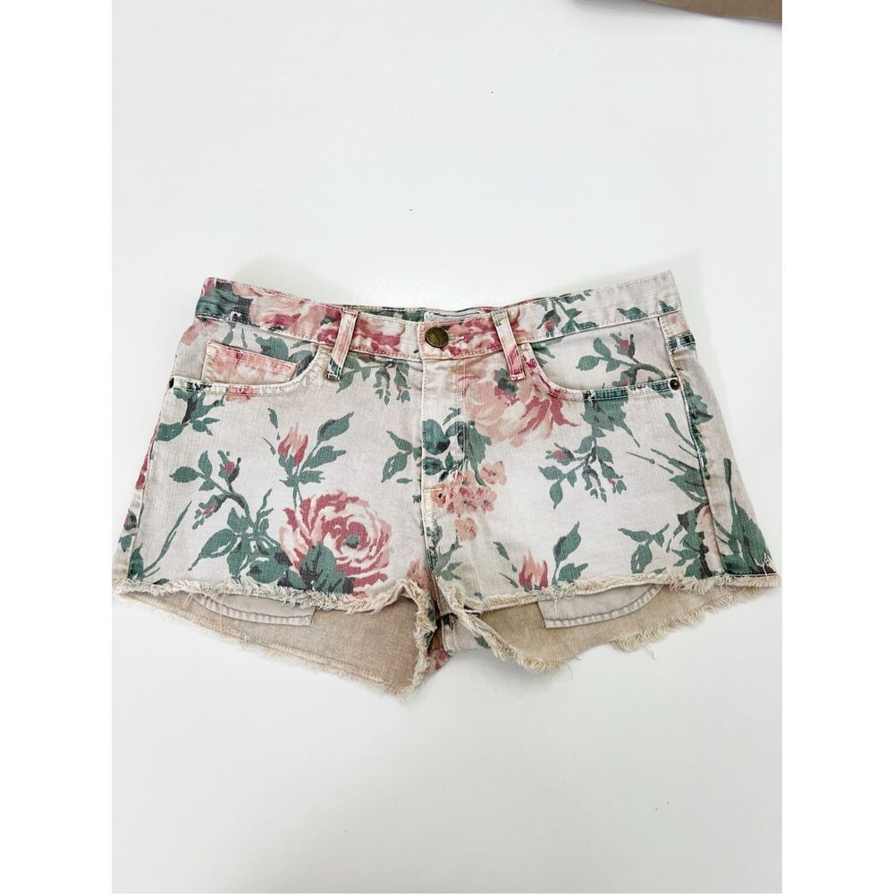 Current/Elliott Womens Multi Haystack Floral Boyf… - image 1